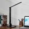 Lindby lámpara de mesa LED Eleni, negra, CCT, atenuable