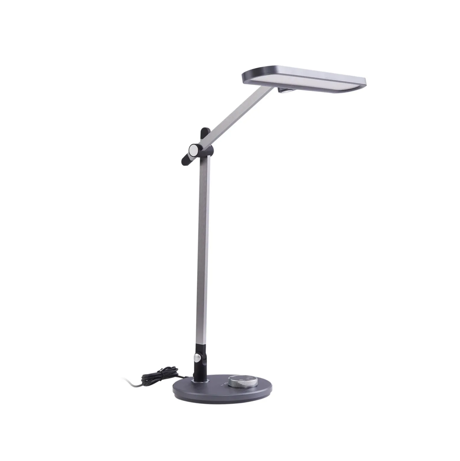 Lindby lámpara de mesa LED Elvir, gris, aluminio, altura 53cm, CCT