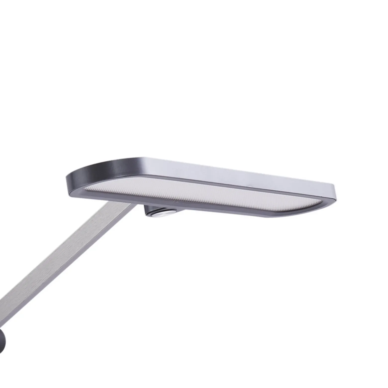 Lindby lámpara de mesa LED Elvir, gris, aluminio, altura 53cm, CCT