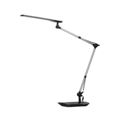 Lindby Lámpara de mesa LED Felipe, negra, base de pinza