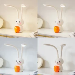 Lindby lámpara de mesa LED Haas, beige, plástico,CCT,altura39cm