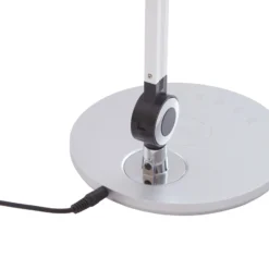 Lindby lámpara de mesa LED Nyxaris, plata, metal, CCT, 50 cm