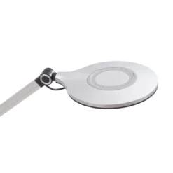 Lindby lámpara de mesa LED Nyxaris, plata, metal, CCT, 50 cm