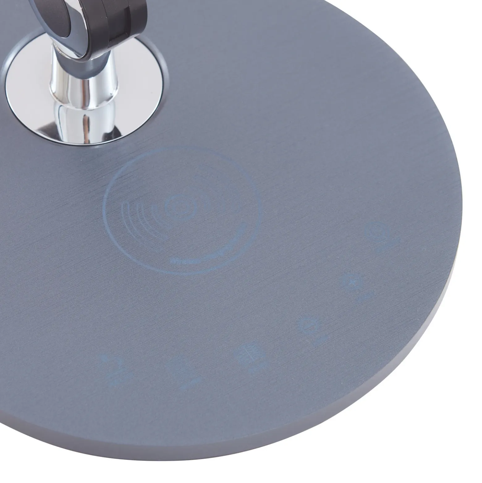 Lindby lámpara de mesa LED Nyxaris, gris, metal, CCT, 50 cm