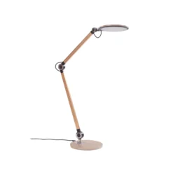 Lindby lámpara de mesa LED Nyxaris, oro, metal, CCT, 50 cm