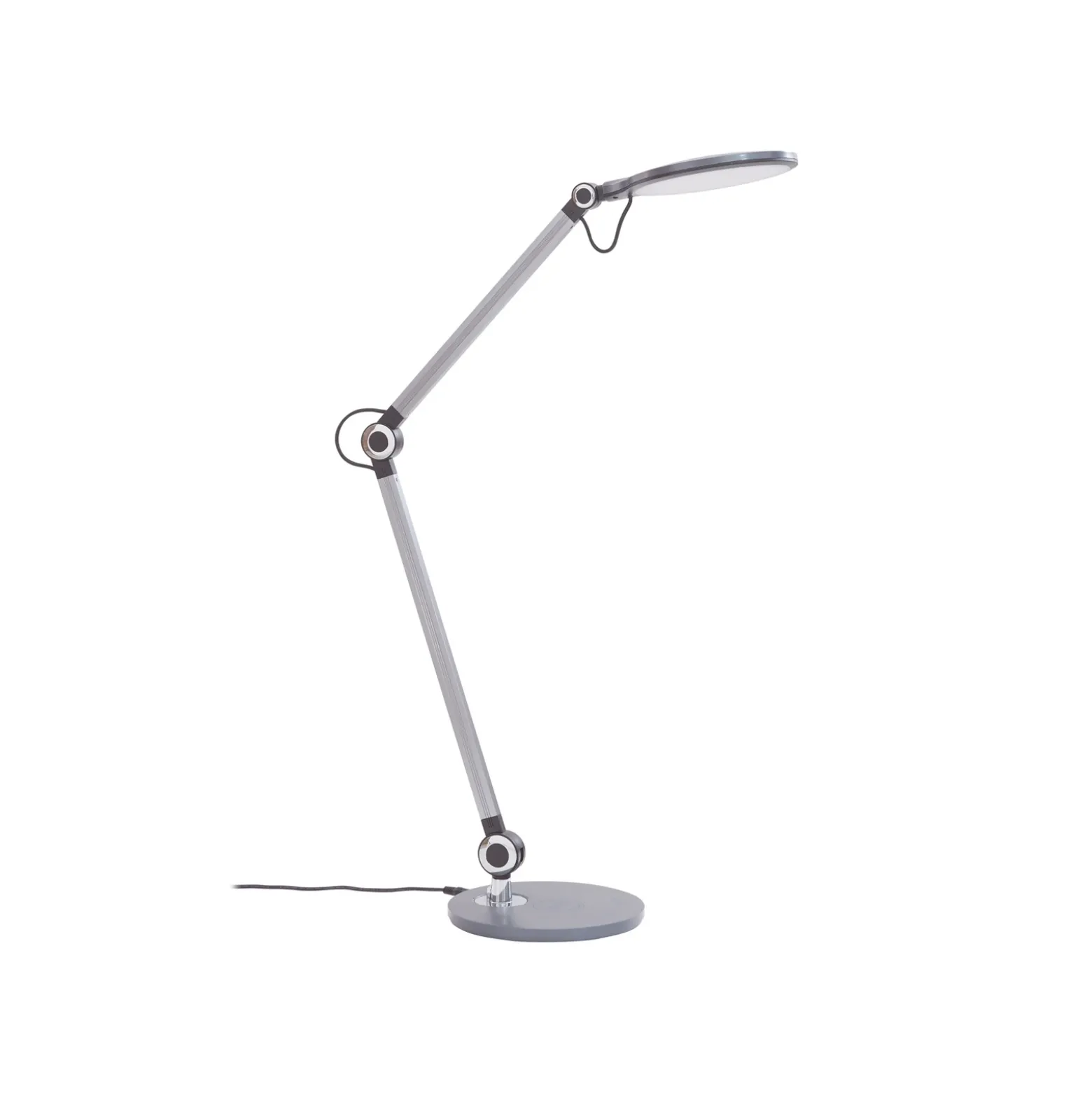 Lindby lámpara de mesa LED Nyxaris, gris, metal, CCT, 50 cm