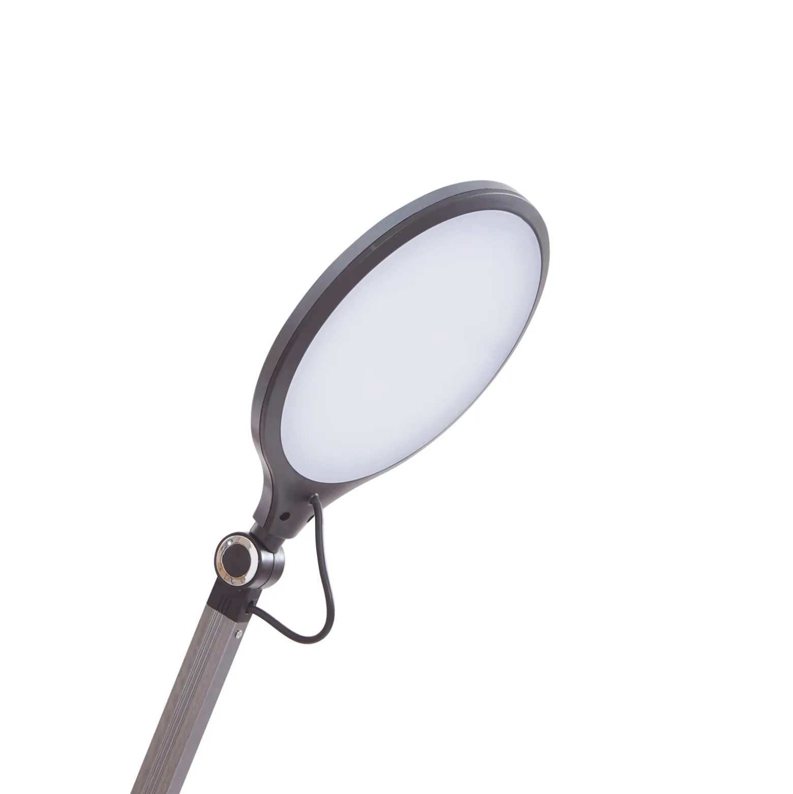 Lindby lámpara de mesa LED Nyxaris, gris, metal, CCT, 50 cm
