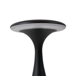 Lindby Lámpara de mesa LED recargable Evelen, negra, IP54, CCT