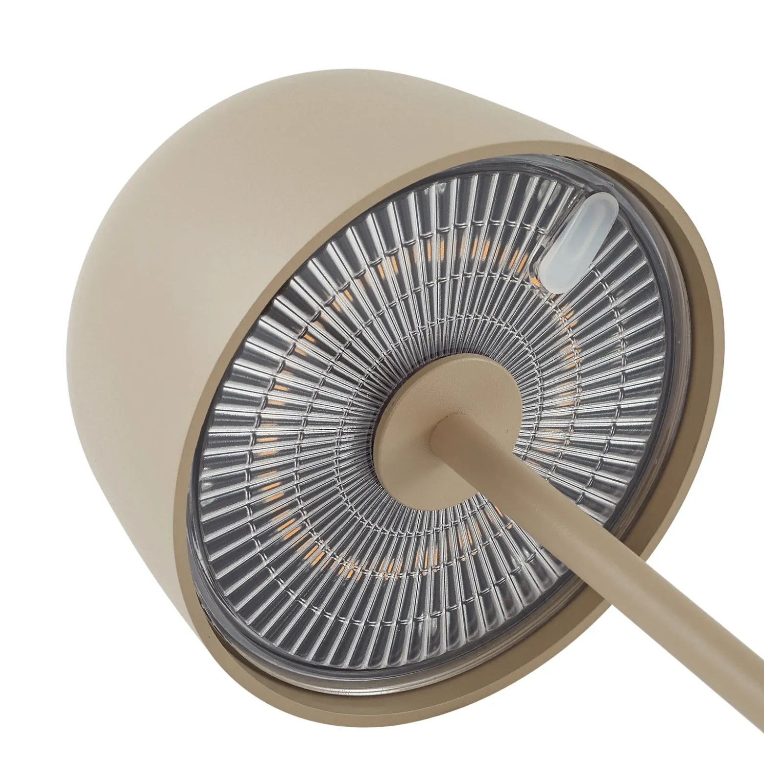 Lindby Lámpara de mesa LED recargable Arietty, beige, atenuable, IP65