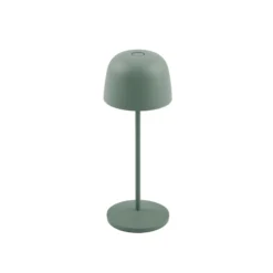 Lindby Lámpara de mesa LED recargable Arietty, verde, atenuable, IP65