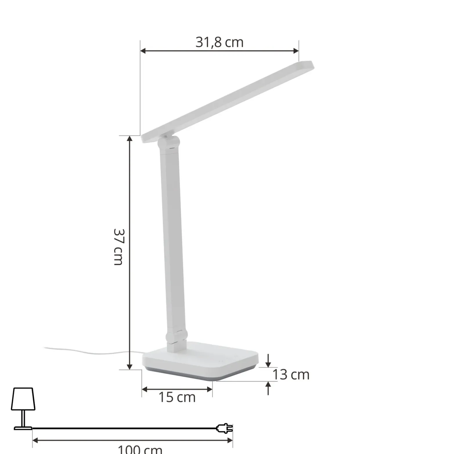 Lindby lámpara de mesa LED Rylas, blanca, USB, CCT