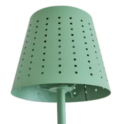 Lindby lámpara de mesa LED solar Hilario, verde, hierro, batería recargable