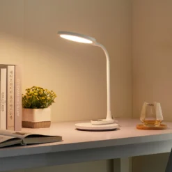 Lindby Lámpara de mesa LED Valtaria, blanca, CCT, atenuable