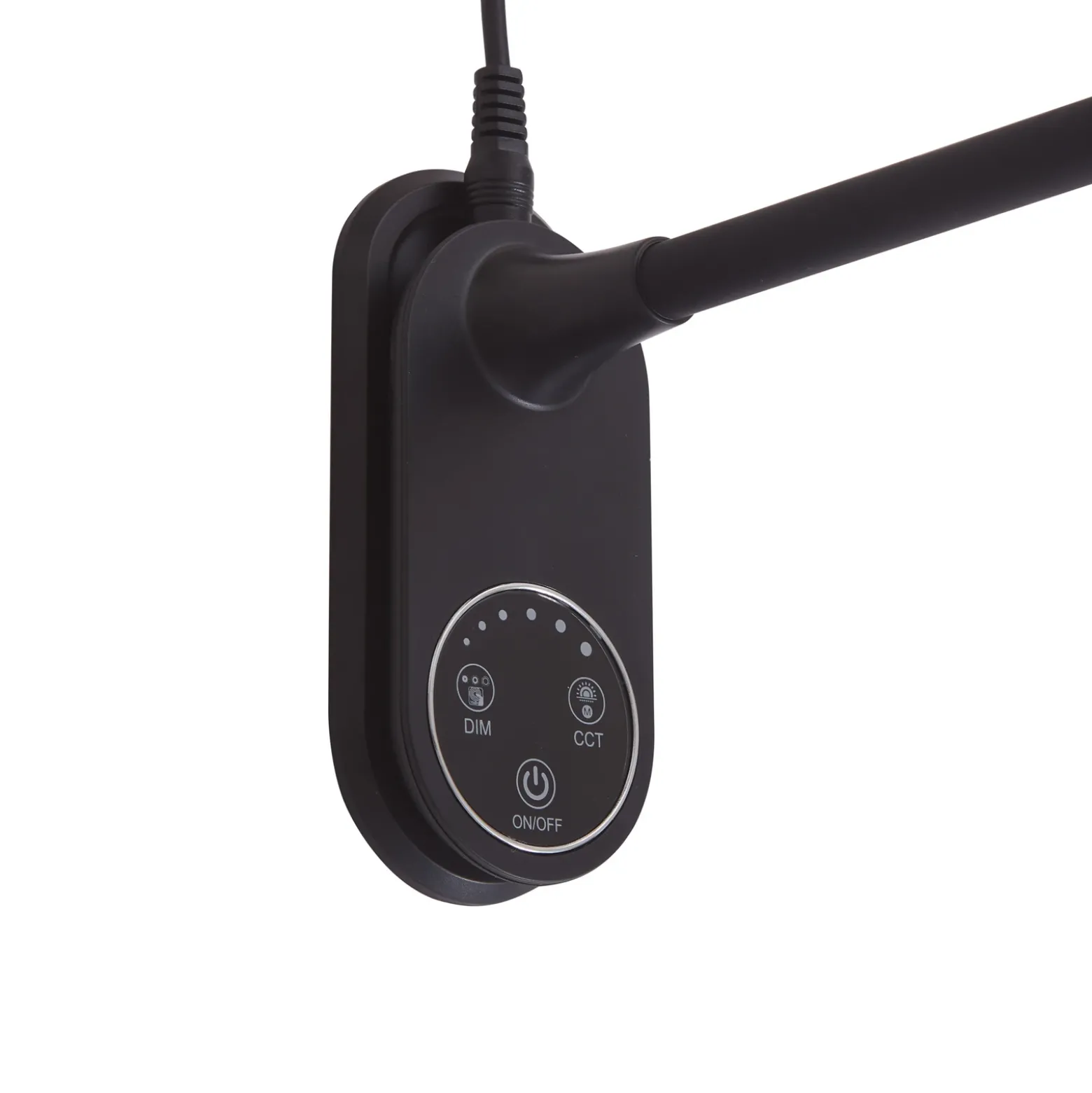 Lindby Lámpara de mesa LED Valtaria, negra, CCT, atenuable