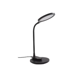 Lindby Lámpara de mesa LED Valtaria, negra, CCT, atenuable