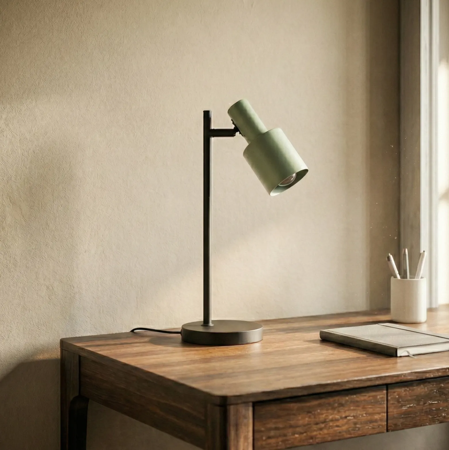 Lindby lámpara de mesa Ovelia, verde/negro, metal, E27