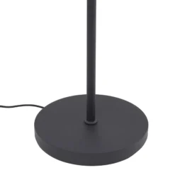 Lindby lámpara de pie Aliette, negro/gris, cristal, brazo de lectura