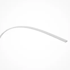Lindby Lámpara de pie LED arqueada Kendra, blanca, aluminio, altura 180cm