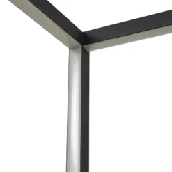 Lindby Lámpara de pie LED Birta, estantería, 155 cm, negro, metal