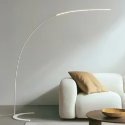 Lindby lámpara de pie LED Danua, blanca, metal, altura 200cm