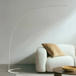 Lindby lámpara de pie LED Danua, blanca, metal, altura 200cm