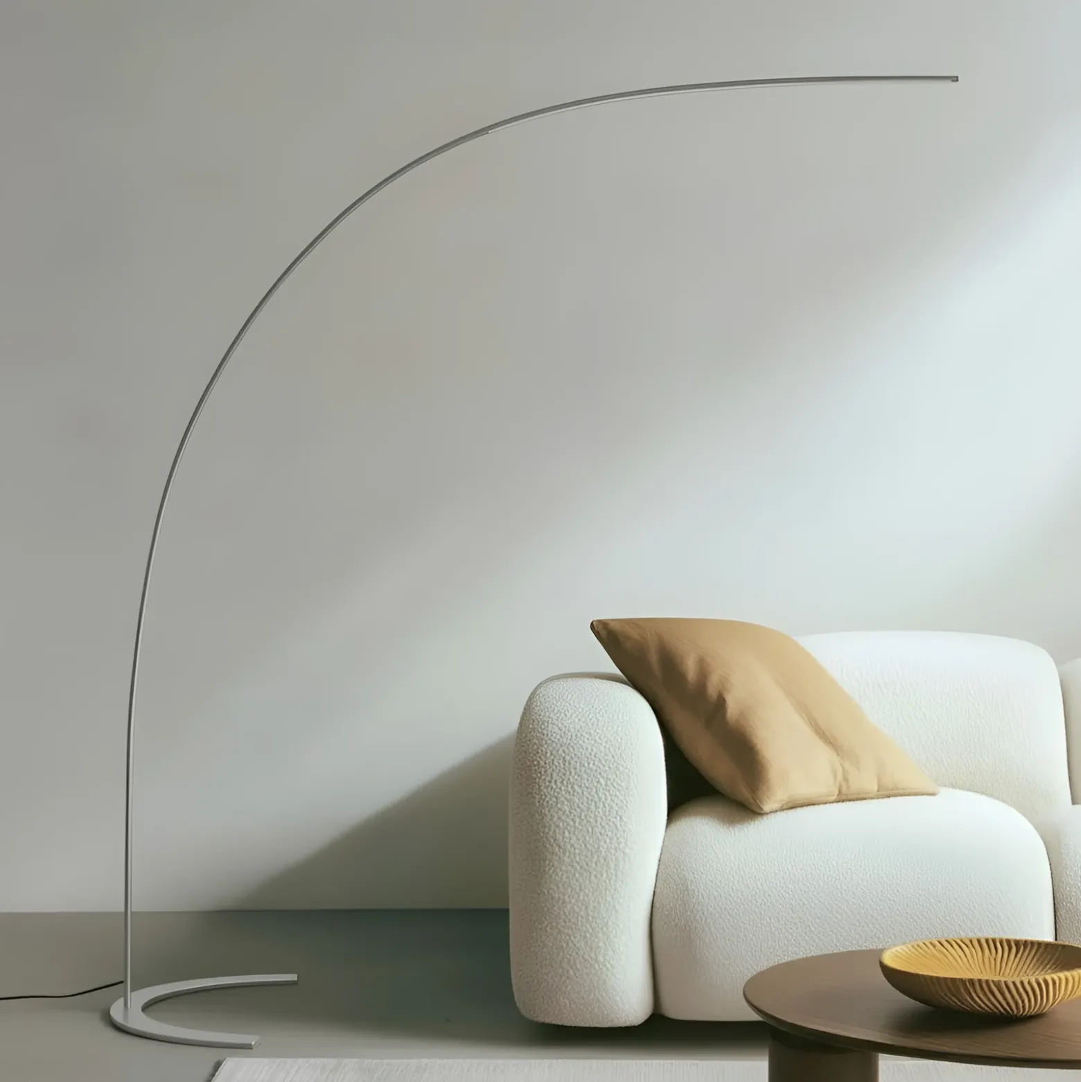 Lindby lámpara de pie LED Danua, plata, metal, altura 200cm