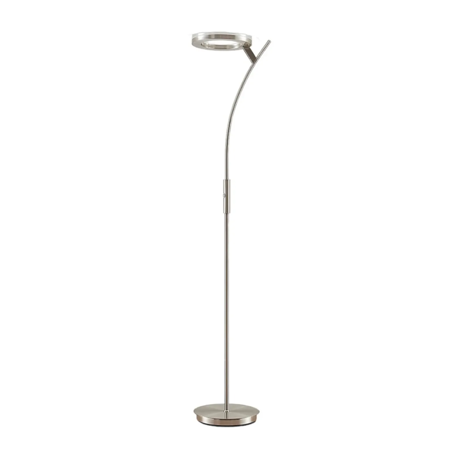 Lindby lámpara de pie LED Darion, gris, metal, atenuable, 180cm