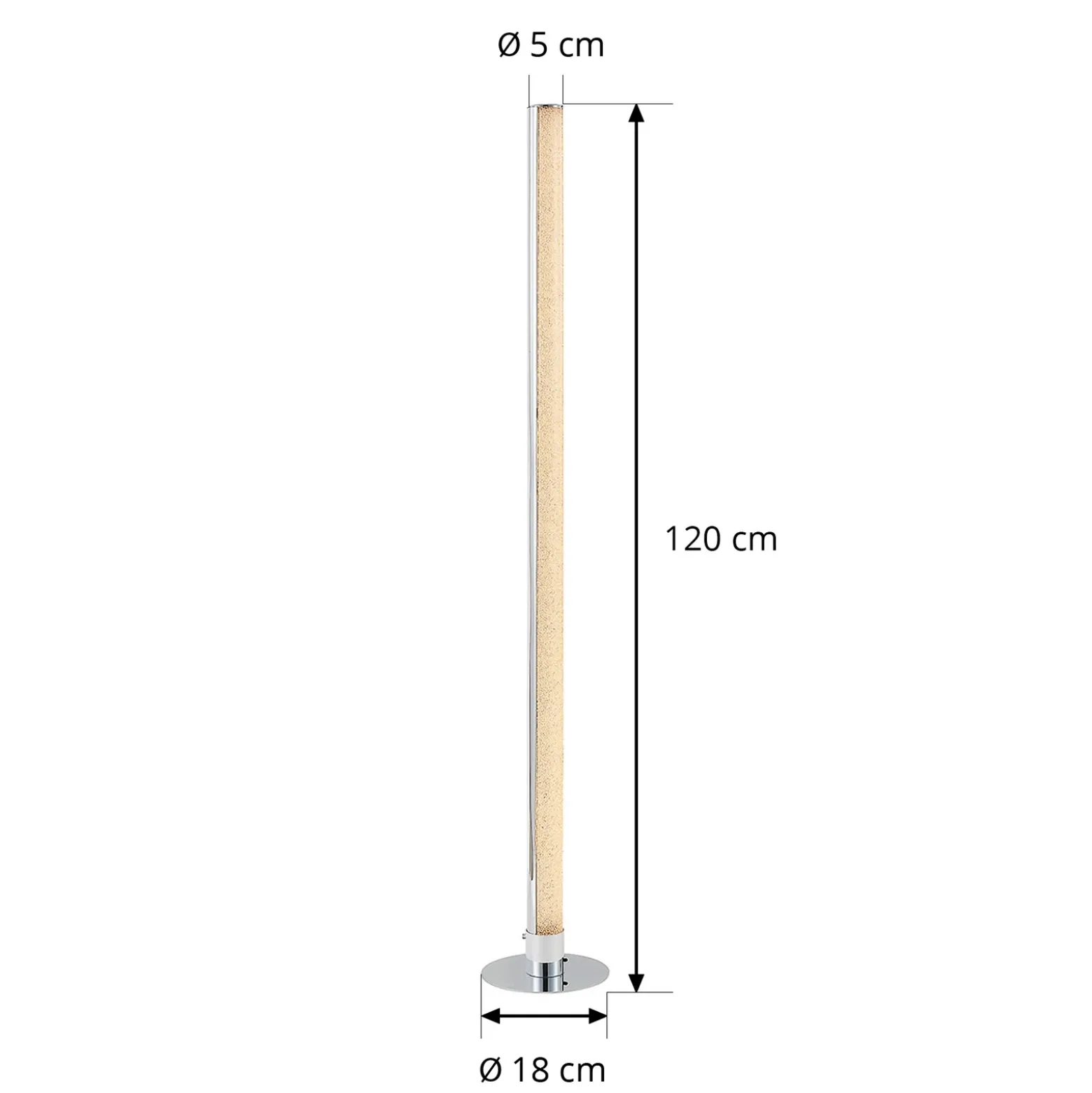 Lindby Lámpara de pie LED Hadis, RGB, control remoto, blanco, 120 cm