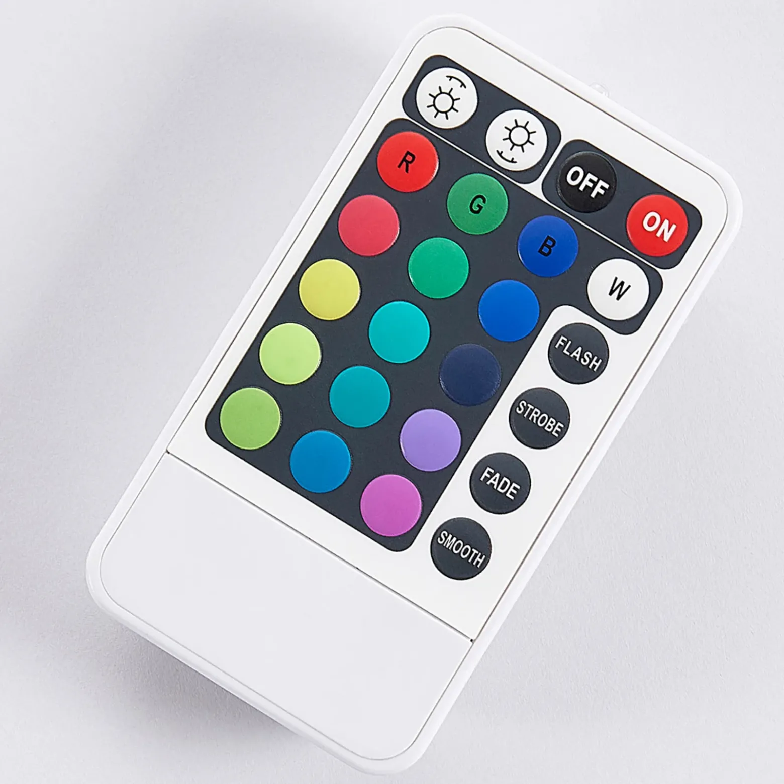 Lindby Lámpara de pie LED Hadis, RGB, control remoto, blanco, 120 cm