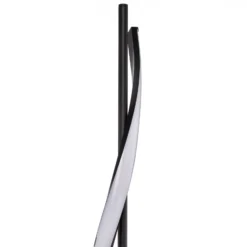 Lindby Lámpara de pie LED Munja, negra, de metal, atenuable