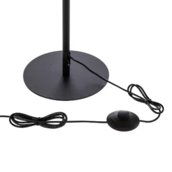 Lindby Lámpara de pie LED Munja, negra, de metal, atenuable