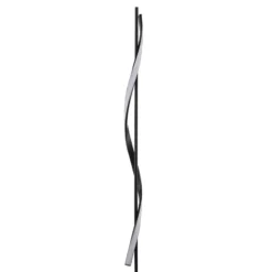 Lindby Lámpara de pie LED Munja, negra, de metal, atenuable