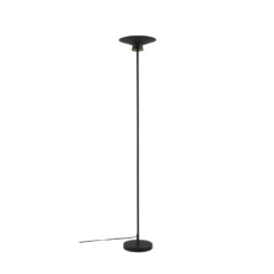 Lindby Lámpara de pie LED Norvind, negro, metal, 1 luz