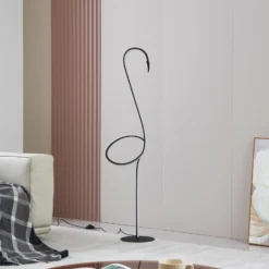 Lindby lámpara de pie LED Pajaro, 130 cm, negra, CCT, atenuable