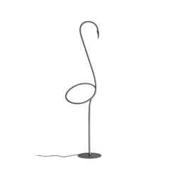 Lindby lámpara de pie LED Pajaro, 130 cm, negra, CCT, atenuable