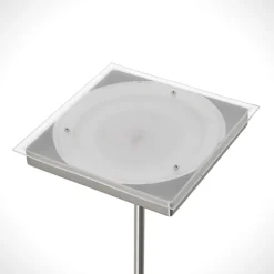 Lindby Lámpara de pie LED Sumani, angular, níquel, altura 180 cm