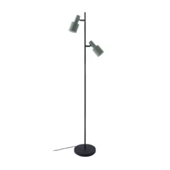 Lindby lámpara de pie Ovelia, verde/negro, metal, E27