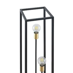 Lindby lámpara de pie Tiliane, negra, metal, 3 luces, 153cm