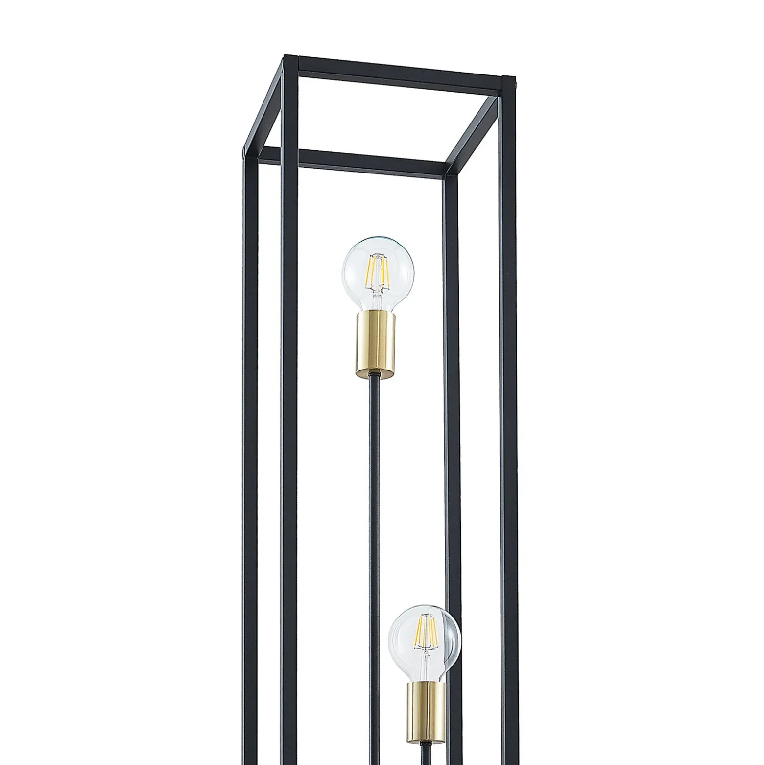 Lindby lámpara de pie Tiliane, negra, metal, 3 luces, 153cm