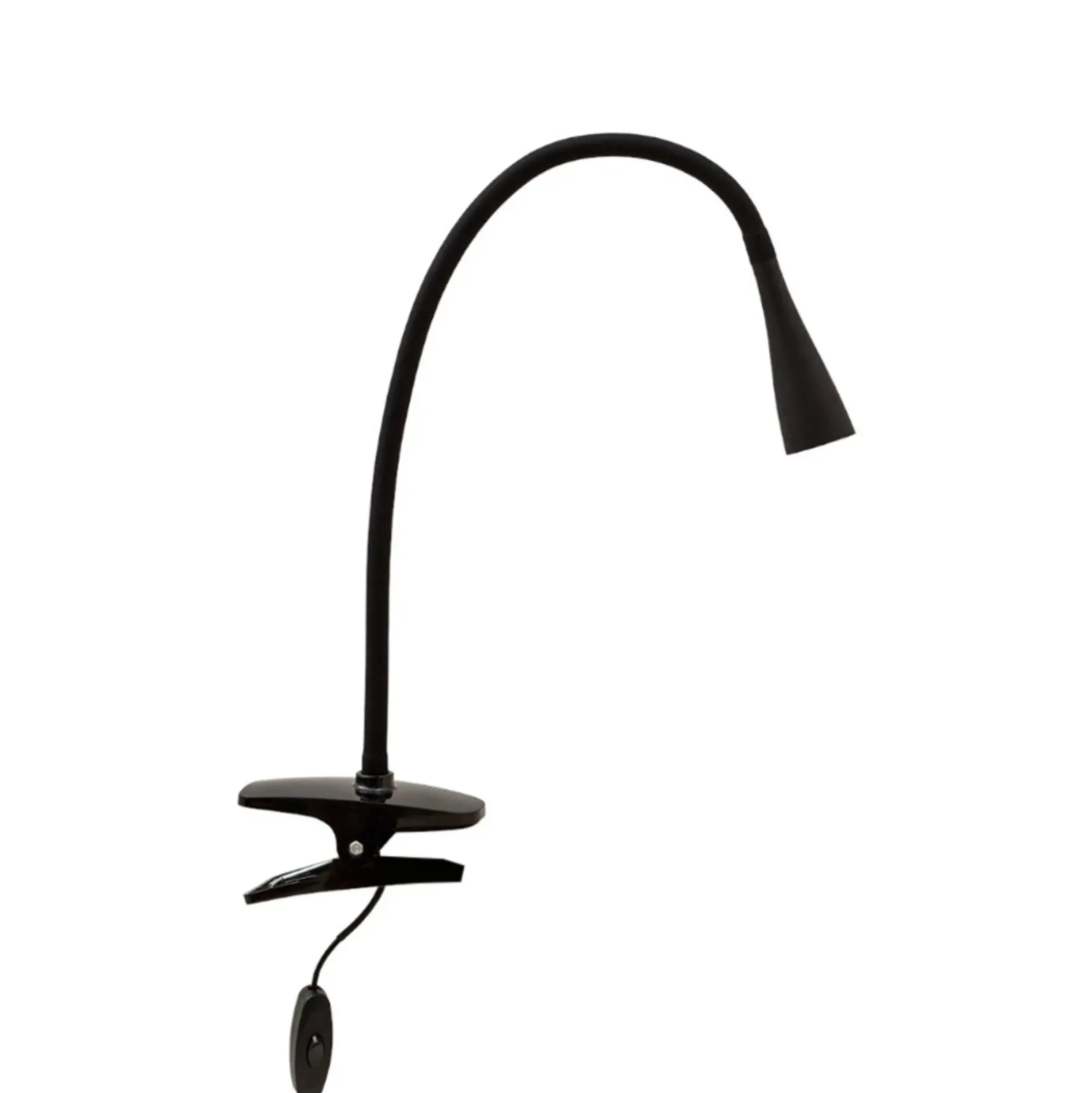 Lindby lámpara de pinza LED Baris, altura 44 cm, negra, 3000K