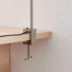 Lindby lámpara de pinza LED Hanilo, altura 80 cm, níquel, metal