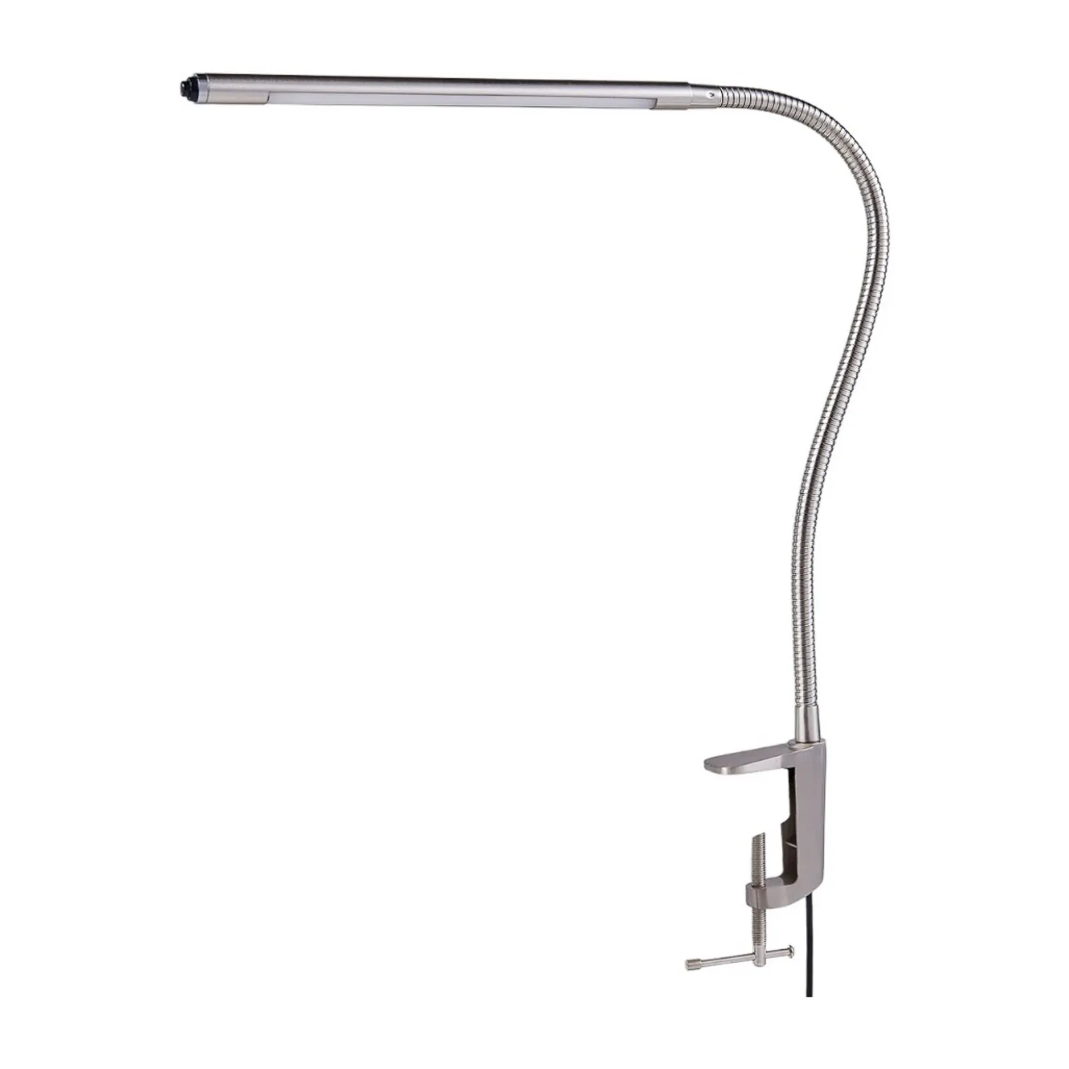 Lindby lámpara de pinza LED Lionard, 53 cm, níquel mate, metal
