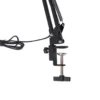 Lindby lámpara de pinza LED Undra, negra, metal, regulable