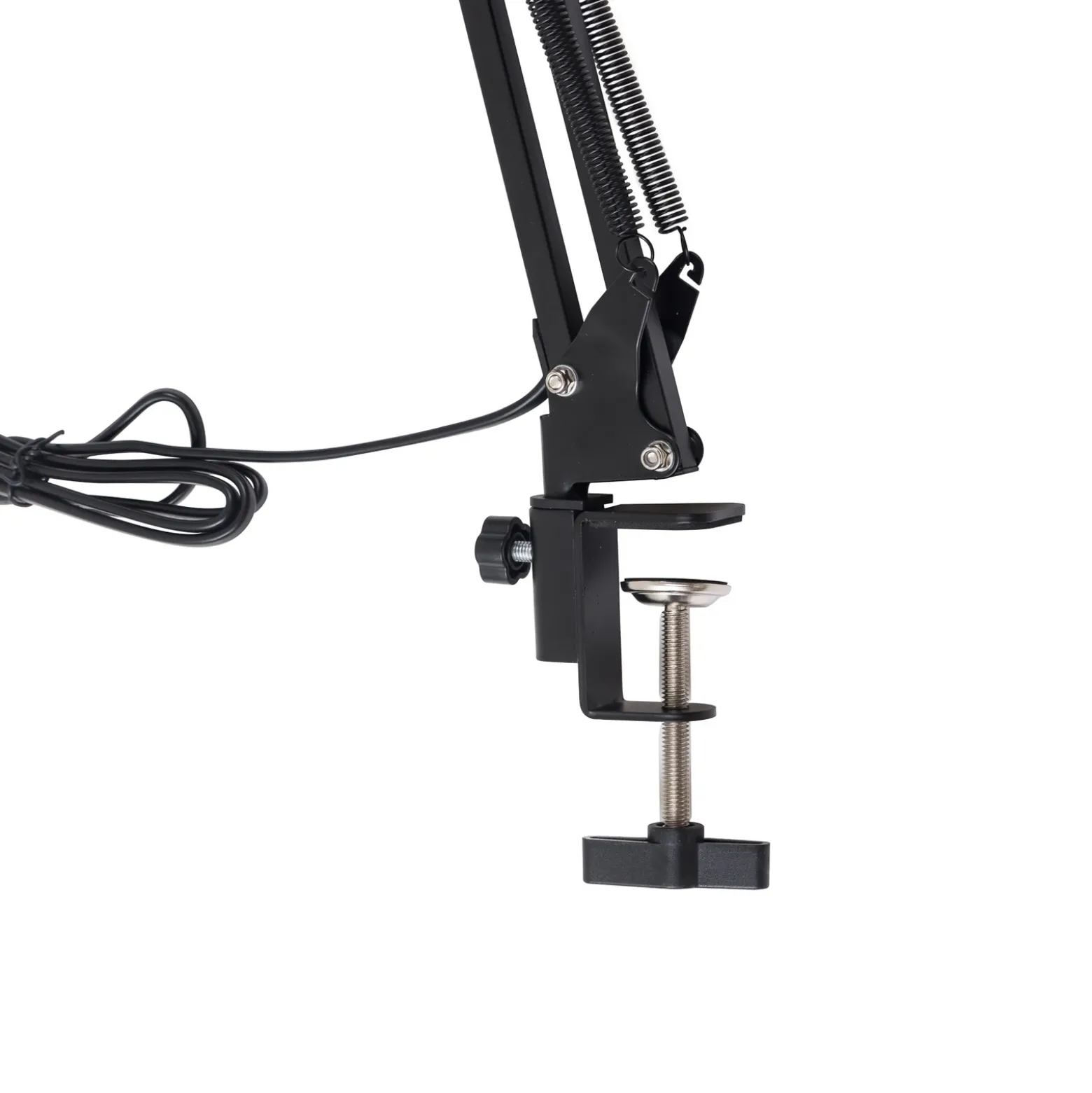 Lindby lámpara de pinza LED Undra, negra, metal, regulable