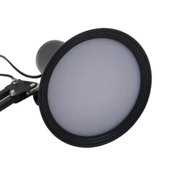 Lindby lámpara de pinza LED Undra, negra, metal, regulable