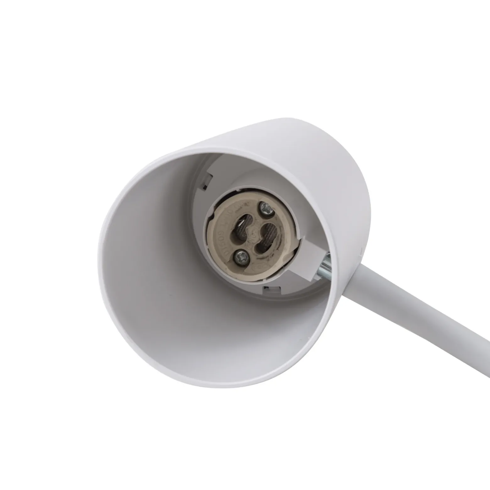 Lindby lámpara de pinza LED Undra, blanca, metal, regulable