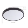 Lindby Lámpara de techo LED Medon Ø 29 cm plástico negro IP44
