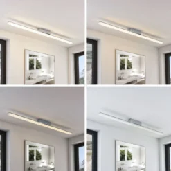 Lindby Lámpara de techo LED para baño Levke, 116 cm, atenuable, IP44