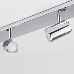 Lindby lámpara de techo para baño Dejan, 85 cm, 4 luces, cromo, IP44