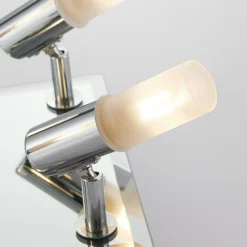 Lindby lámpara de techo para baño Zela, 32 cm, cromo, 4 luces, IP44